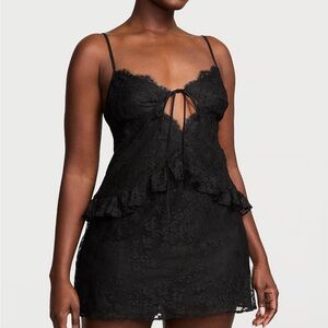Victoria's Secret Black Lace slip/babydoll